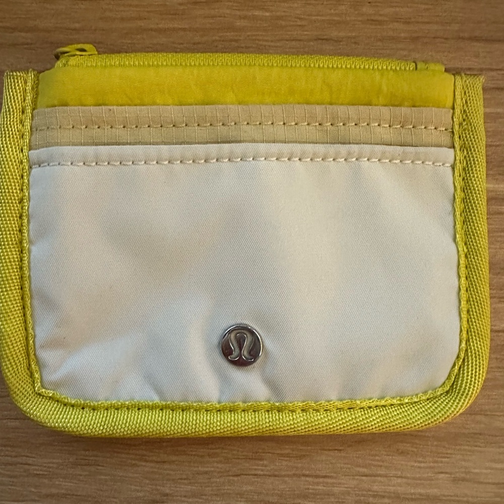 lululemon athletica Yellow and Cream Wallet